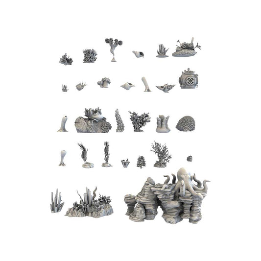 Korallen und Pflanzen Set