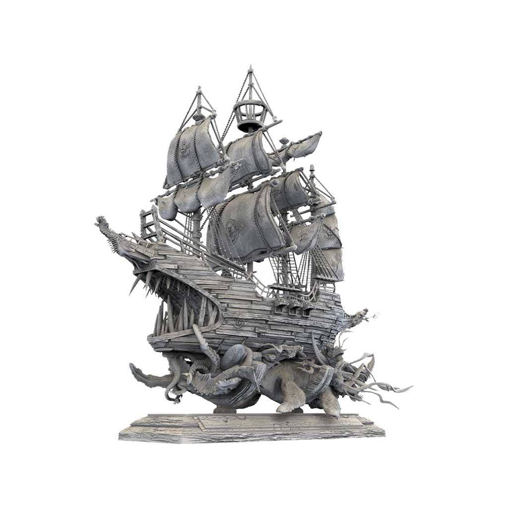 Piratenschiff mit Seeungeheuer