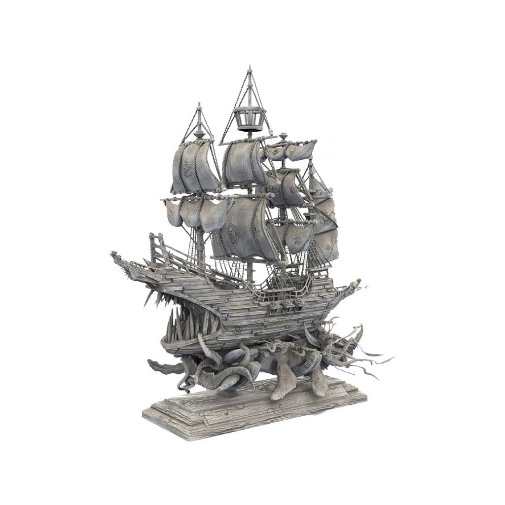 Piratenschiff mit Seeungeheuer