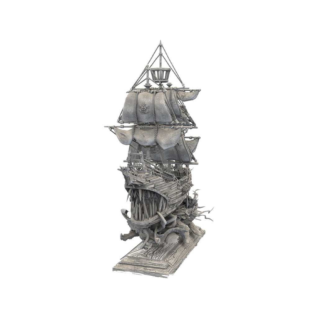 Piratenschiff mit Seeungeheuer