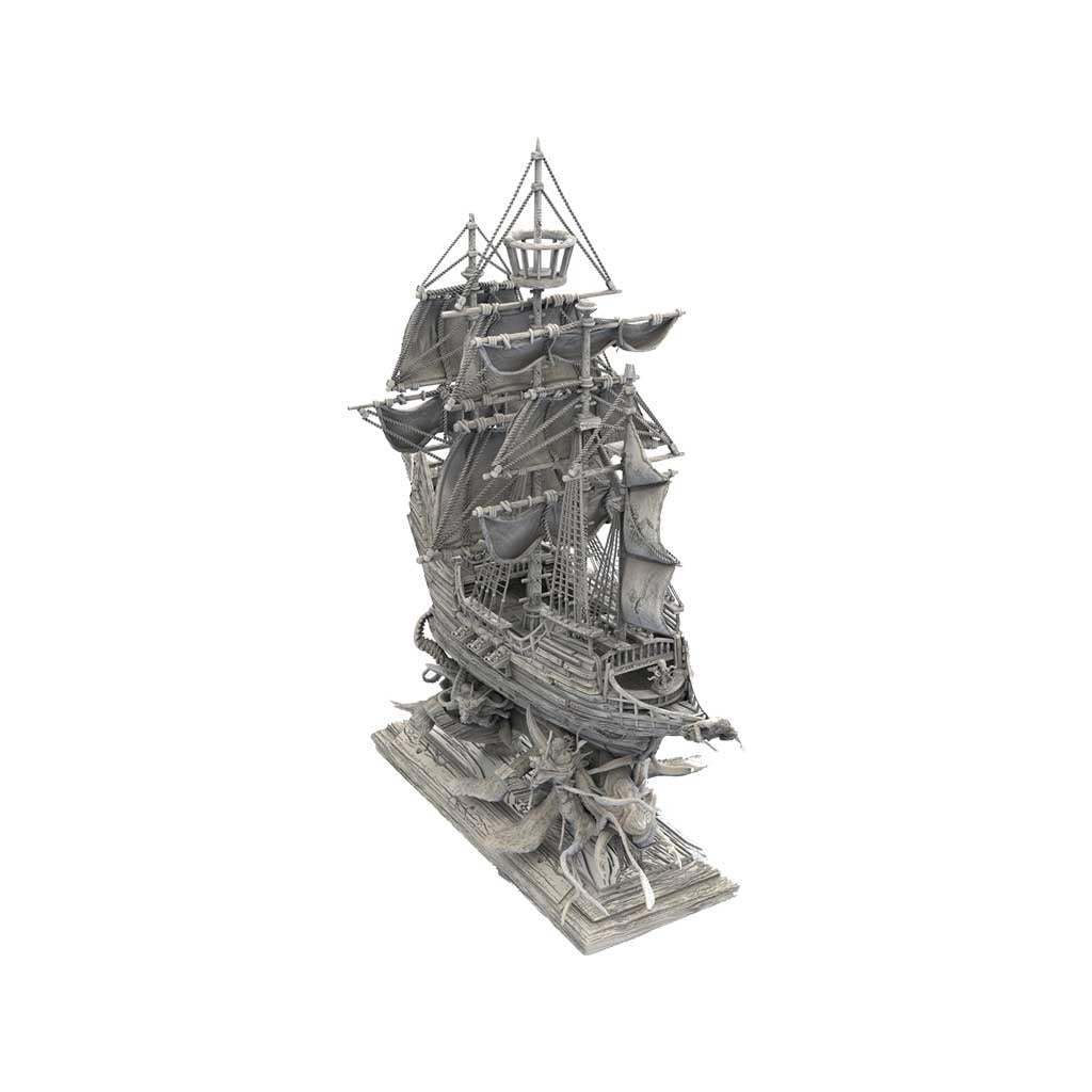 Piratenschiff mit Seeungeheuer