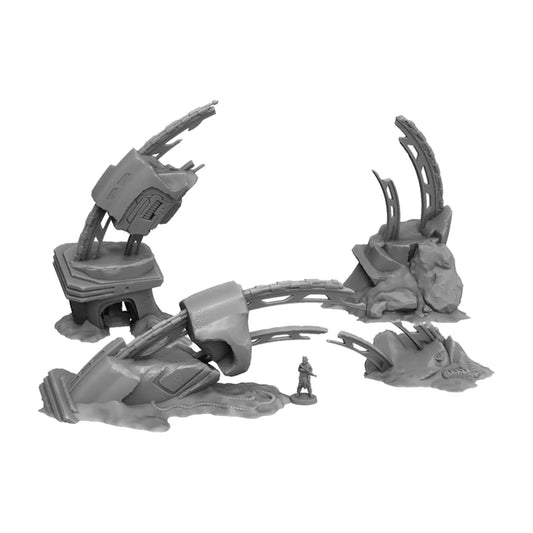 Verstreute Wrackteile