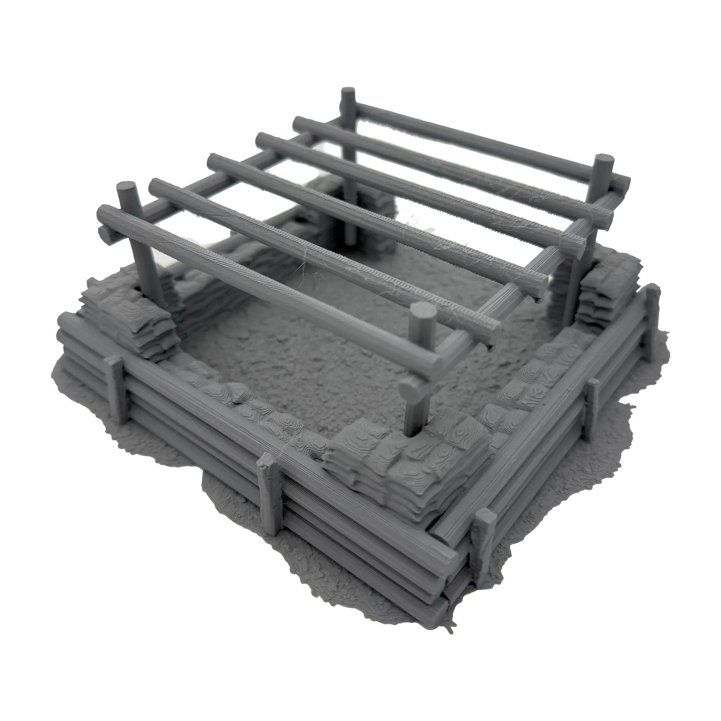 Bunker mit Holzrumpfdach